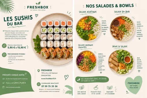 FreshBox Avenue du Club Epic propose des plateaux sushi tous les matins, Aix-en-Provence, FreshBox